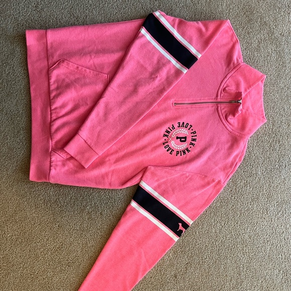 PINK Quarter-zip Sweatshirts - Picture 3 of 4